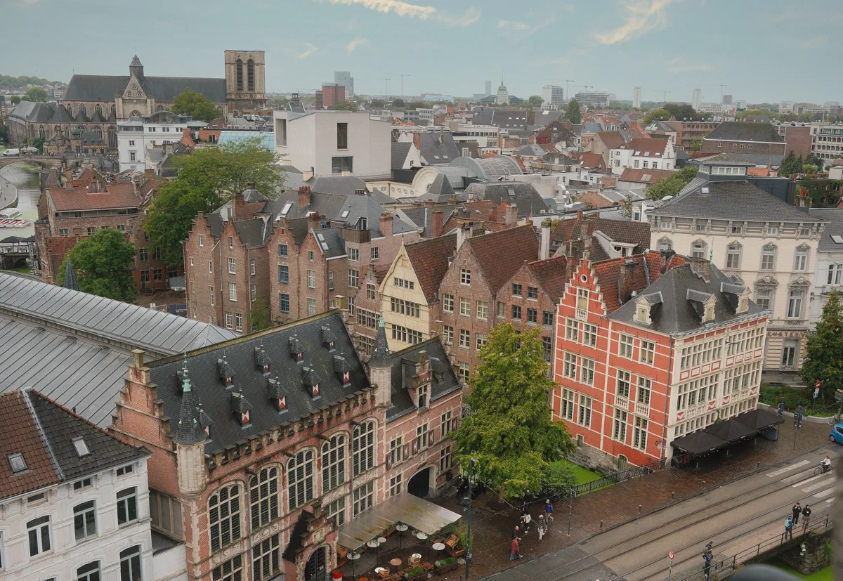 The walk through Gravensteen ends on the roof. I stayed up there a while, taking in the old centre.