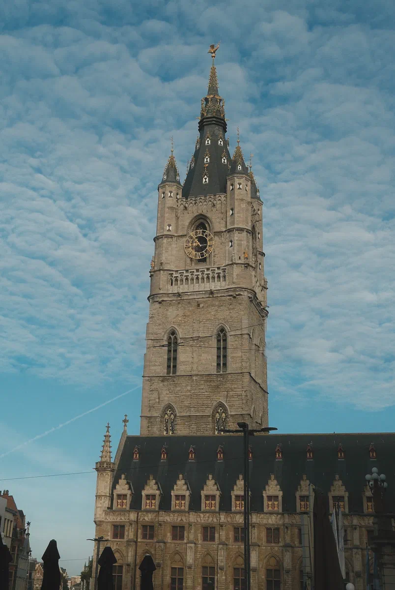 A dragon has watched over Ghent from the top of the Belfry since 1377. Some of the older ones are kept inside the tower.