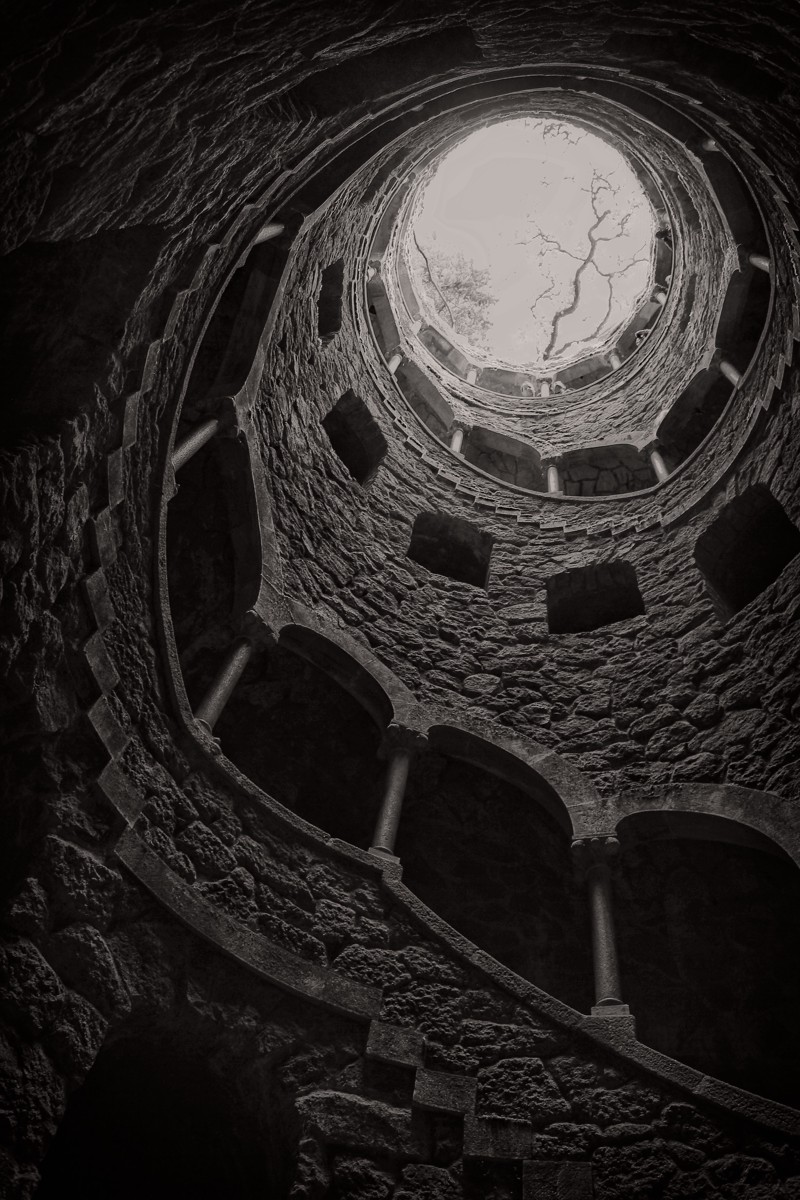 Quinta da Regaleira’s Initiation Well descends like a tower turned inside out.