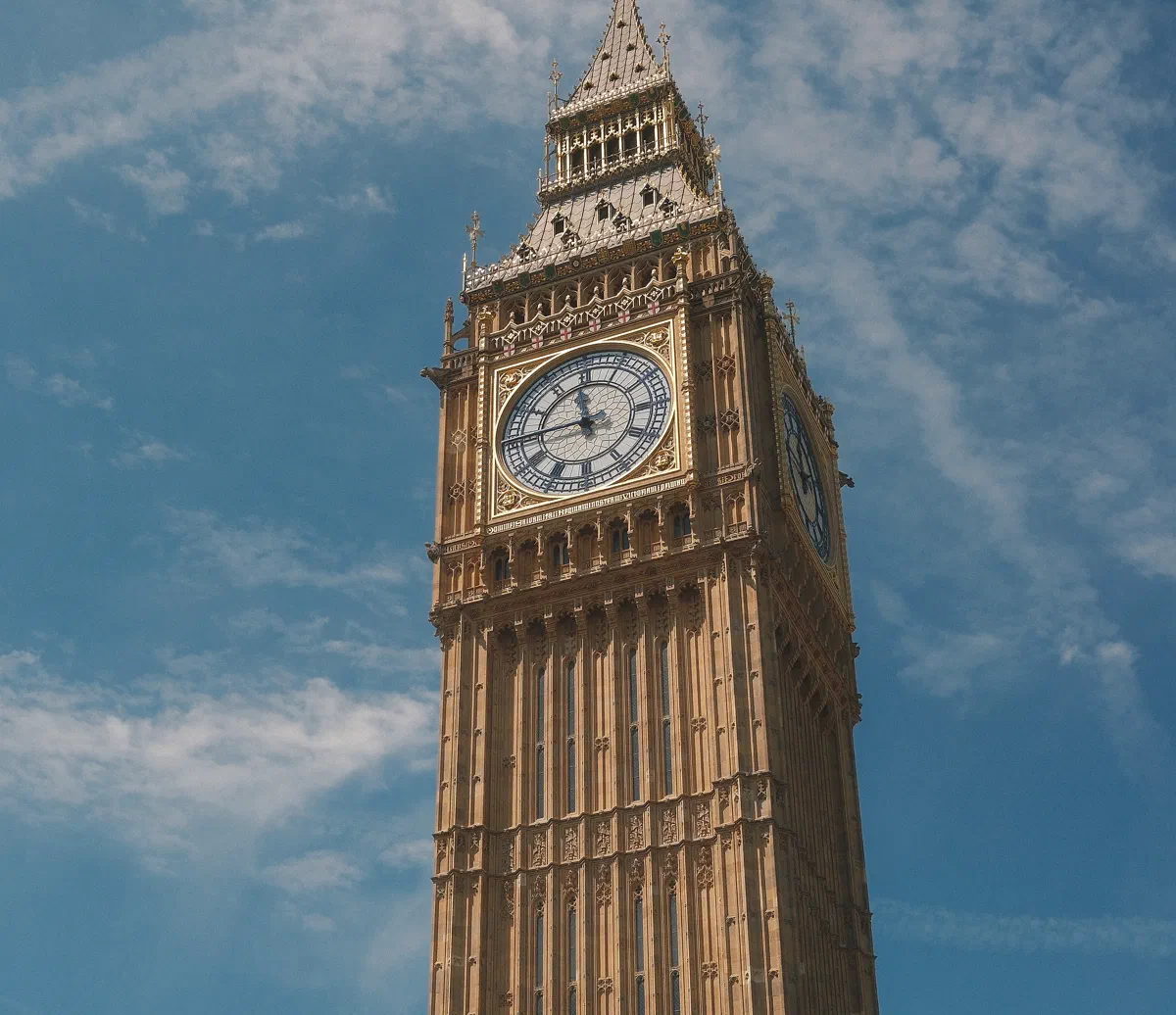 The Great Clock of Westminster, set in Elizabeth Tower since 1859.